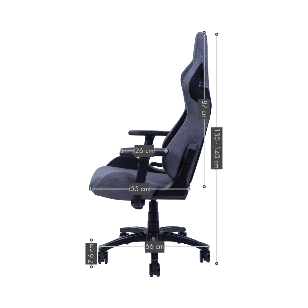 AQIRYS Fotel gamingowy FENRIR grey/black