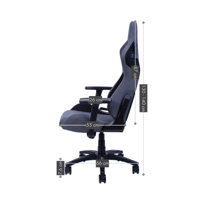 AQIRYS Fotel gamingowy FENRIR grey/black