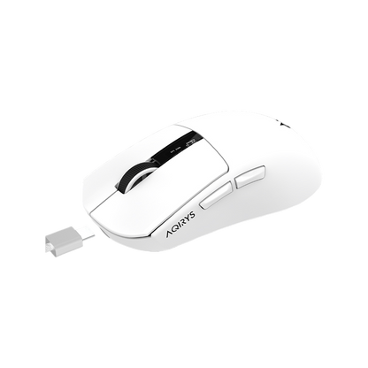 AQIRYS Myszka Dual Mode: Wirelles+Wired ZEPHYR white