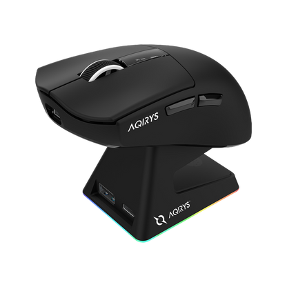 AQIRYS Myszka Dual Mode: Wirelles+Wired ZEPHYR black
