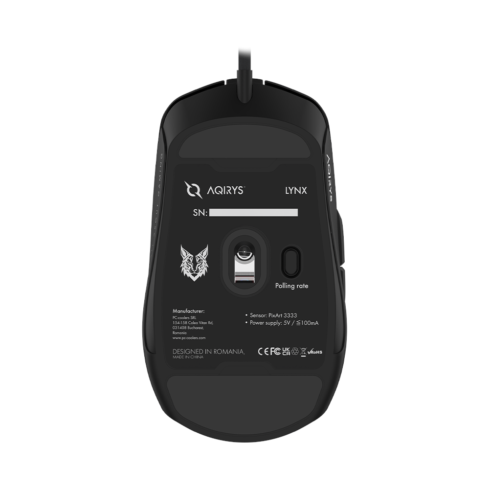 AQIRYS Myszka przewodowa LYNX black