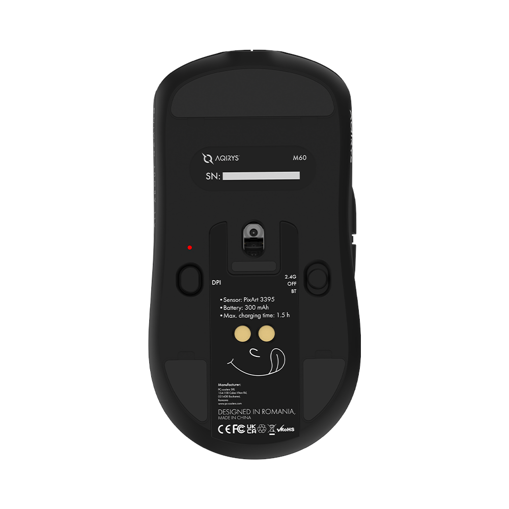 AQIRYS Myszka Dual Mode: Wirelles+Wired M60 black
