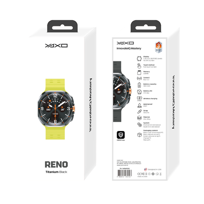 YAXO Smartwatch RENO Titanium Black