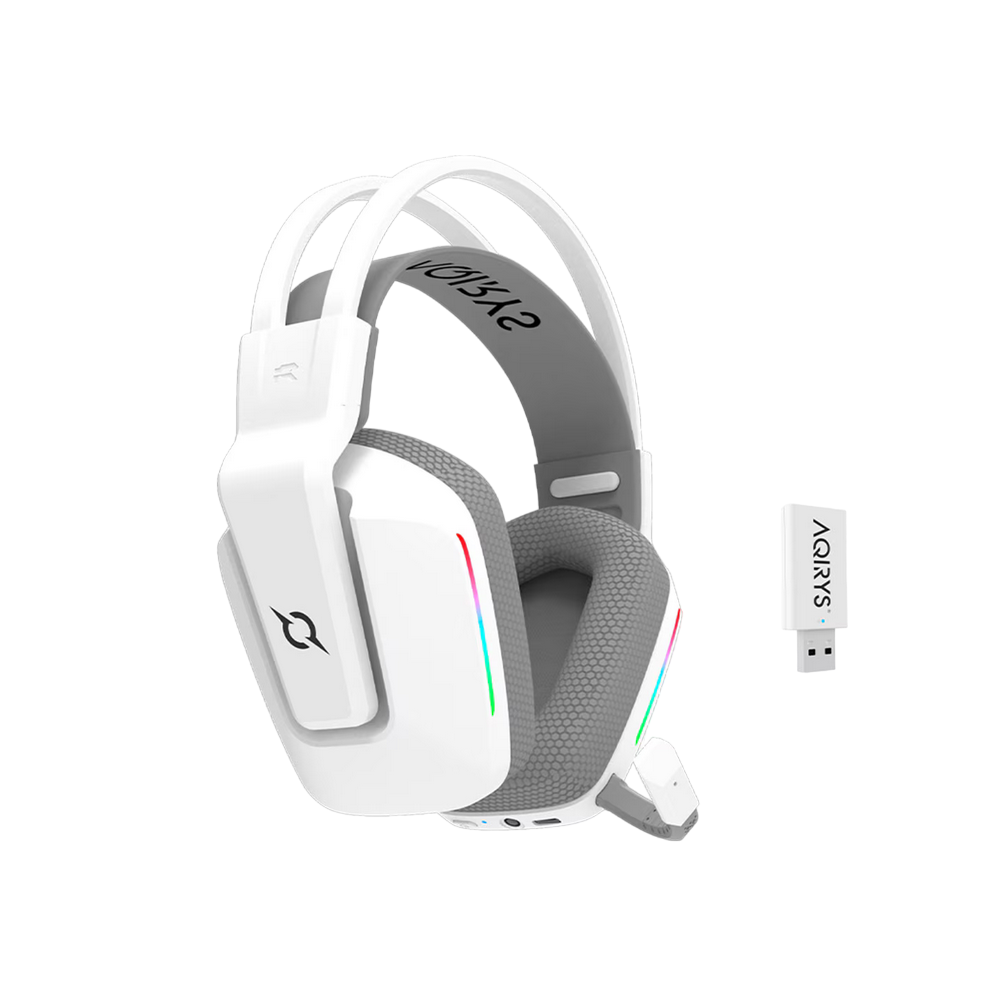 AQIRYS Słuchawki Dual Mode: Wirelles&BT+Wired ALYA V2.0 white