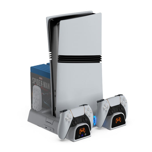 YAXO Cooling and Charging Stand ARCTIC BREEZE NE for PS5/PS5 Slim/PS5 Pro Alpine White