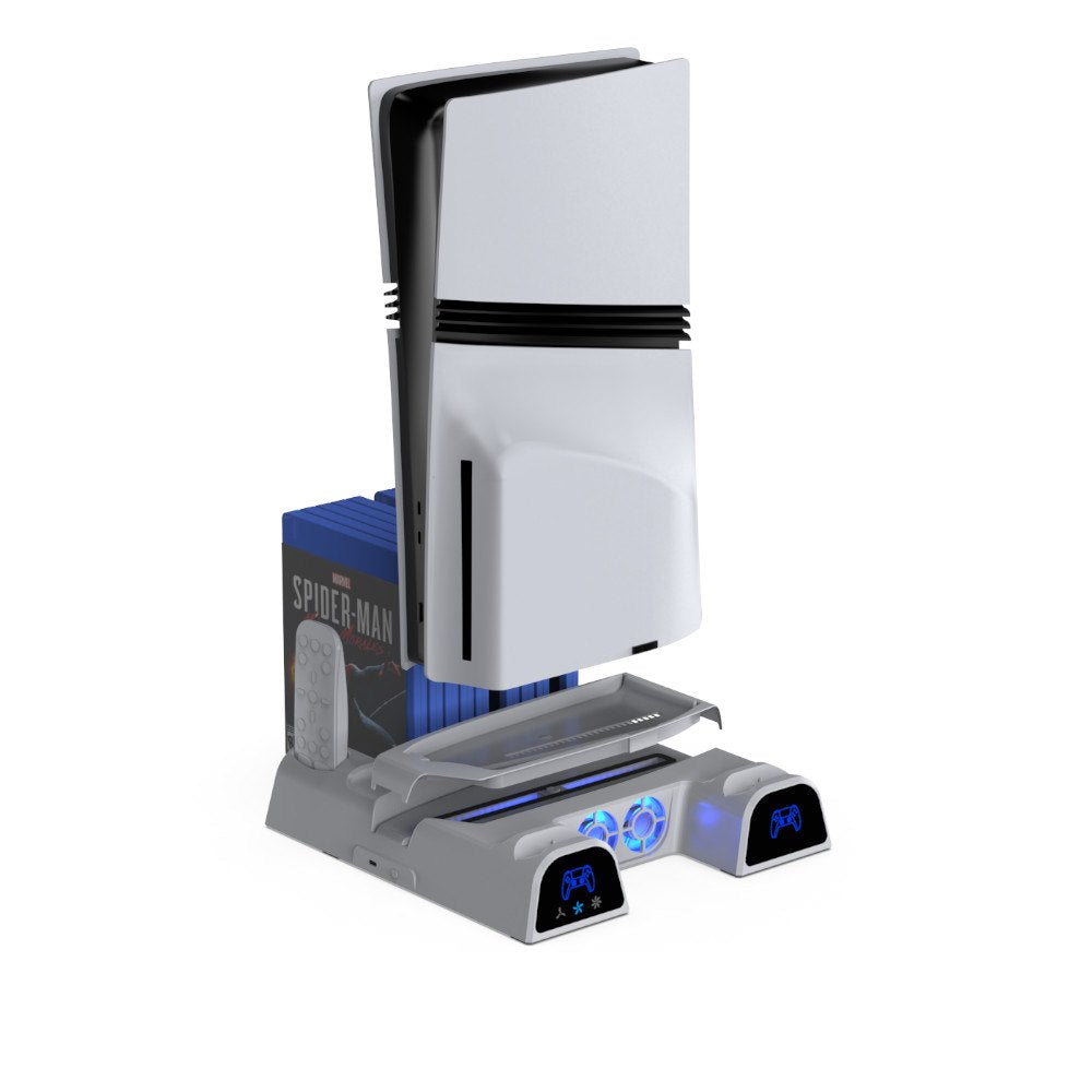 YAXO Podstawka chłodząca i ładująca ARCTIC BREEZE NE do PS5/PS5 Slim/PS5 Pro Alpine White