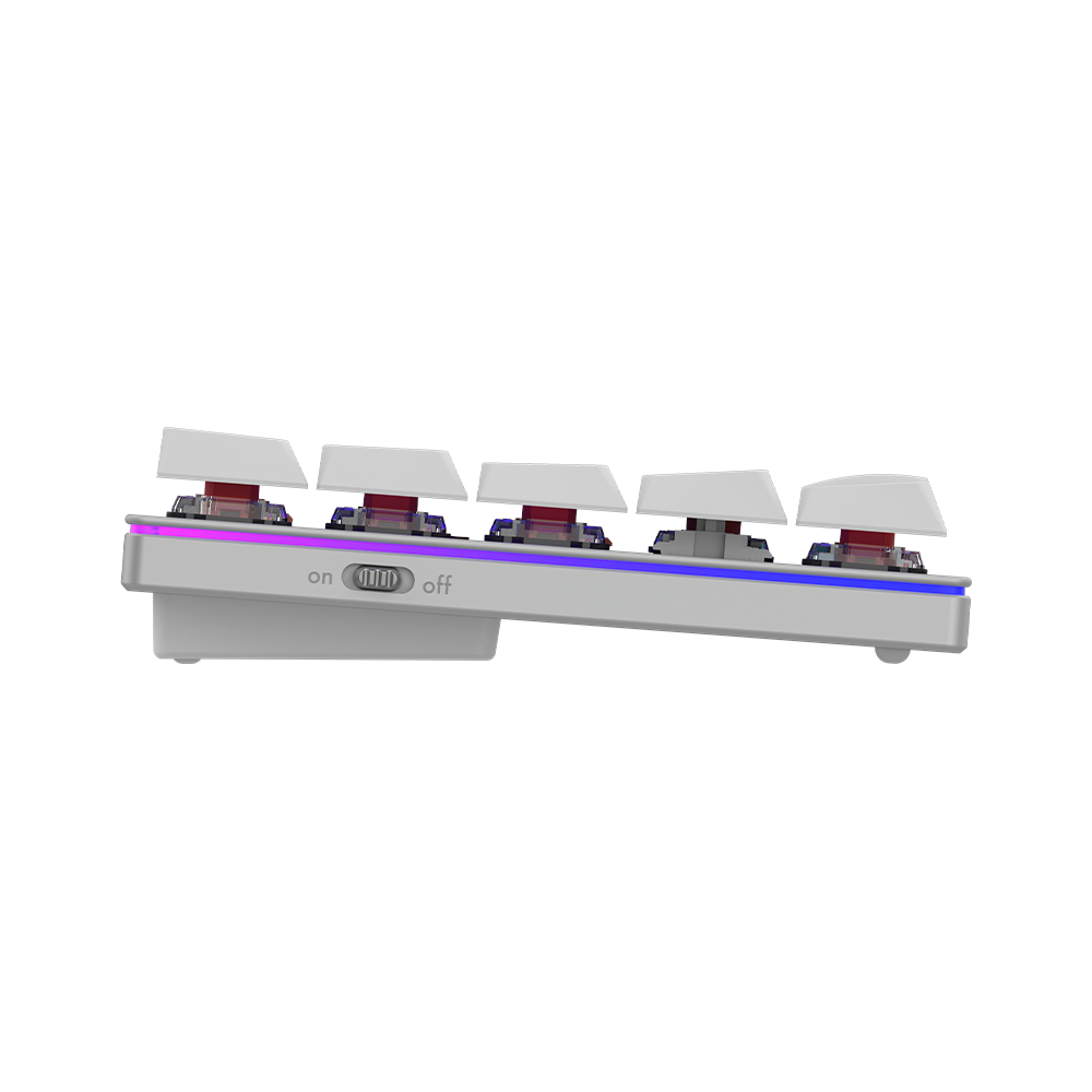 AQIRYS Klawiatura mechaniczna 65%/68 klawiszy Dual Mode: Wirelles&BT+Wired AGENA white