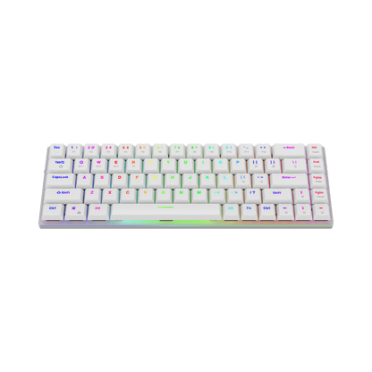 AQIRYS Klawiatura mechaniczna 65%/68 klawiszy Dual Mode: Wirelles&BT+Wired AGENA white