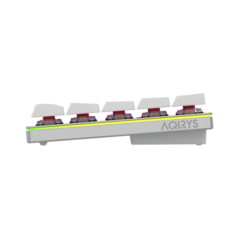 AQIRYS Klawiatura mechaniczna 65%/68 klawiszy Dual Mode: Wirelles&BT+Wired AGENA white