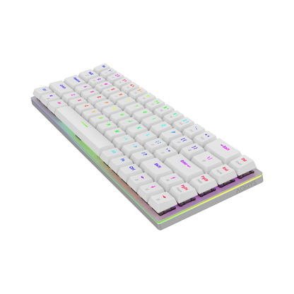 AQIRYS Klawiatura mechaniczna 65%/68 klawiszy Dual Mode: Wirelles&BT+Wired AGENA white