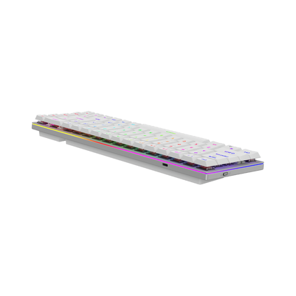 AQIRYS Klawiatura mechaniczna 65%/68 klawiszy Dual Mode: Wirelles&BT+Wired AGENA white
