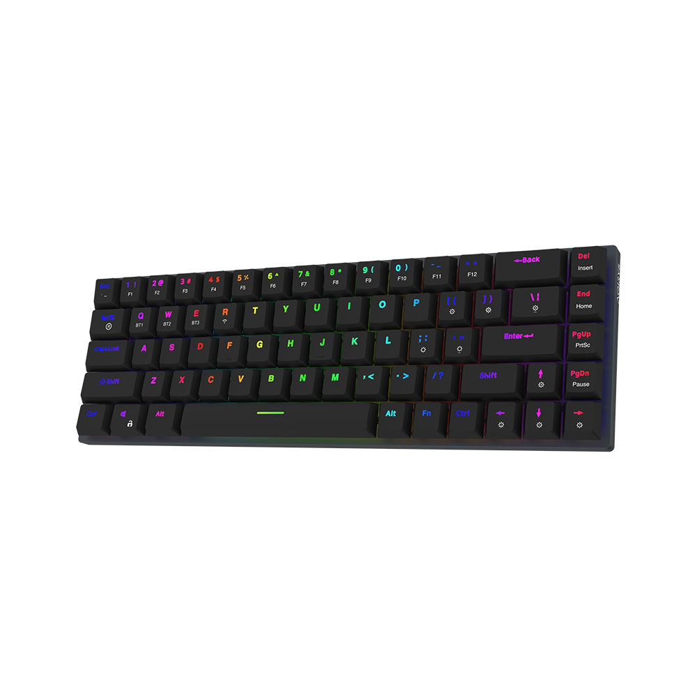AQIRYS Klawiatura mechaniczna 65%/68 klawiszy Dual Mode: Wirelles&BT+Wired AGENA black