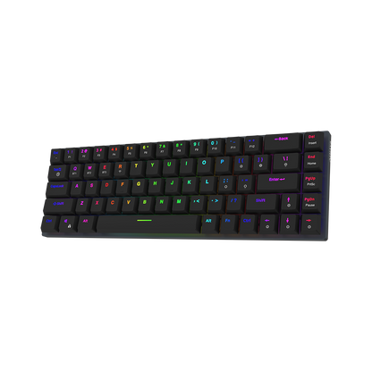 AQIRYS Klawiatura mechaniczna 65%/68 klawiszy Dual Mode: Wirelles&BT+Wired AGENA black