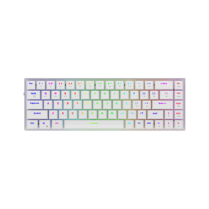 AQIRYS Klawiatura mechaniczna 65%/68 klawiszy Dual Mode: Wirelles&BT+Wired AGENA white