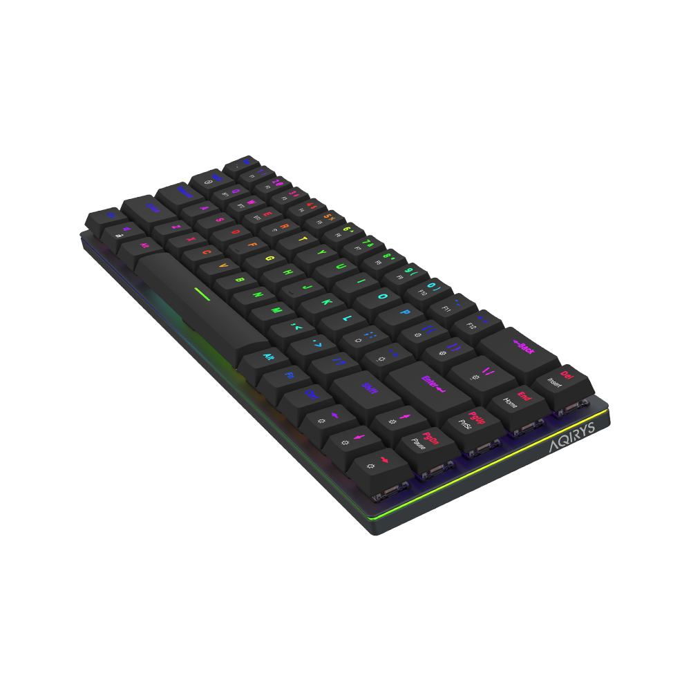 AQIRYS Klawiatura mechaniczna 65%/68 klawiszy Dual Mode: Wirelles&BT+Wired AGENA black