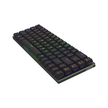AQIRYS Klawiatura mechaniczna 65%/68 klawiszy Dual Mode: Wirelles&BT+Wired AGENA black