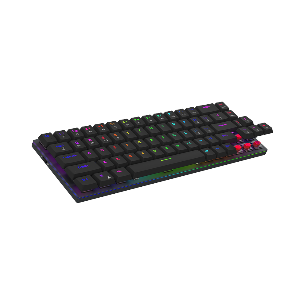 AQIRYS Klawiatura mechaniczna 65%/68 klawiszy Dual Mode: Wirelles&BT+Wired AGENA black