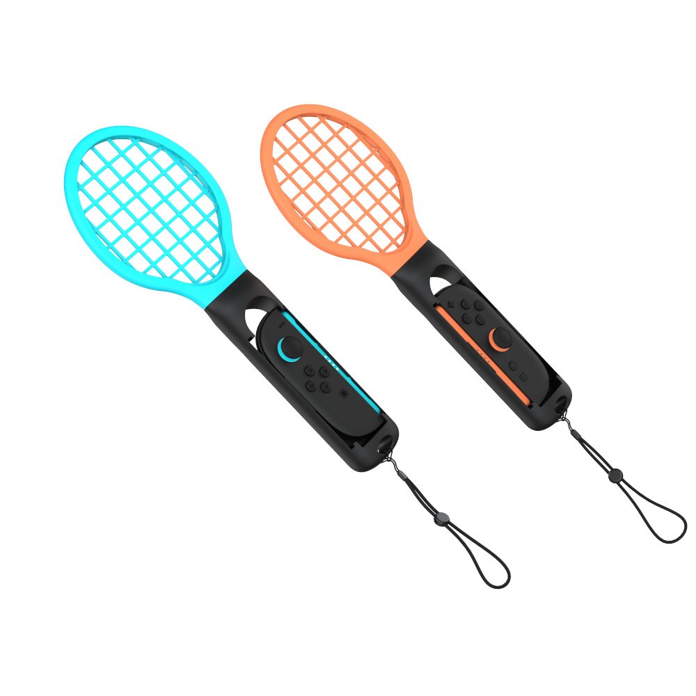 YAXO Uchwyt do Joy-Con TENNIS PRO SET do NS/NS2 Inferno Orange&Hydro Blue