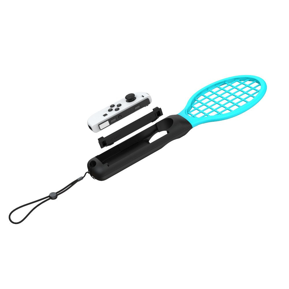 YAXO Uchwyt do Joy-Con TENNIS PRO SET do NS/NS2 Inferno Orange&Hydro Blue