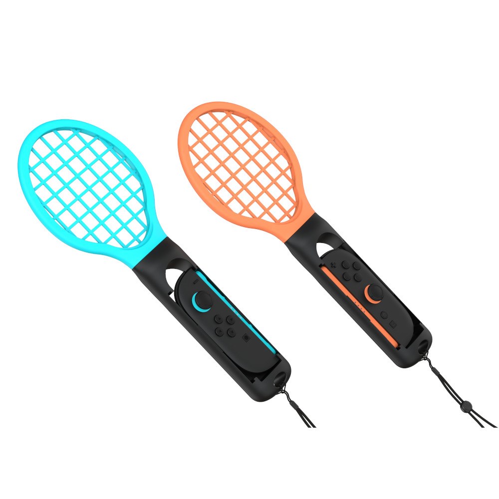 YAXO Uchwyt do Joy-Con TENNIS PRO SET do NS/NS2 Inferno Orange&Hydro Blue