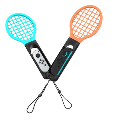 YAXO Uchwyt do Joy-Con TENNIS PRO SET do NS/NS2 Inferno Orange&Hydro Blue