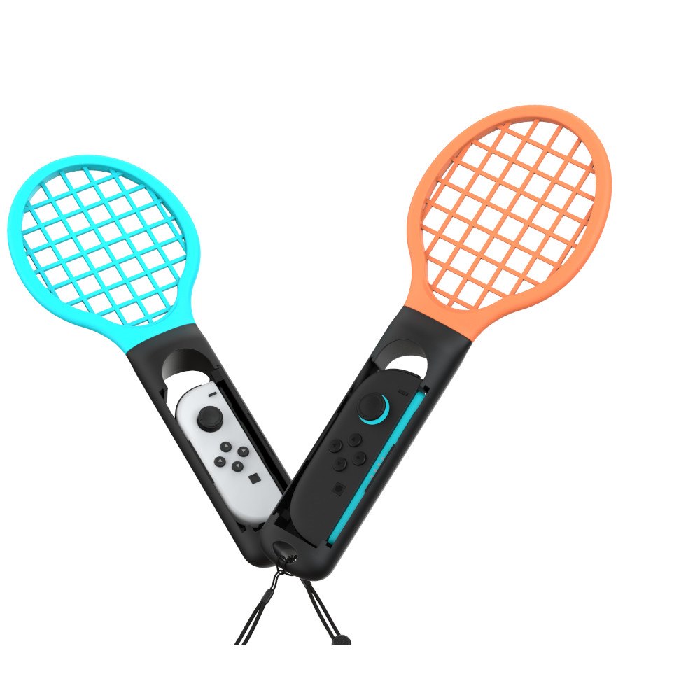 YAXO Uchwyt do Joy-Con TENNIS PRO SET do NS/NS2 Inferno Orange&Hydro Blue