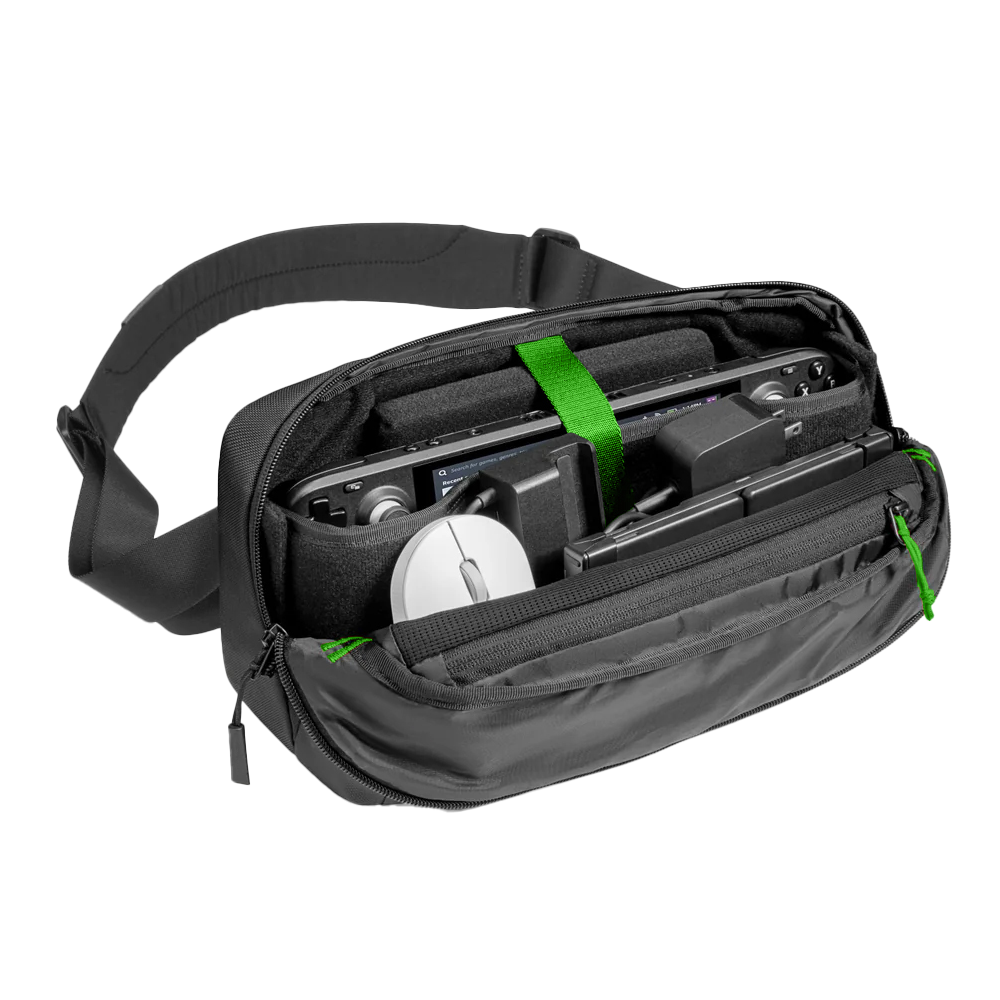YAXO Torba na ramię do konsoli TOHONO do ROG XBOX Ally/PS Portal/Steam Deck/NS/NS2 Techno Black