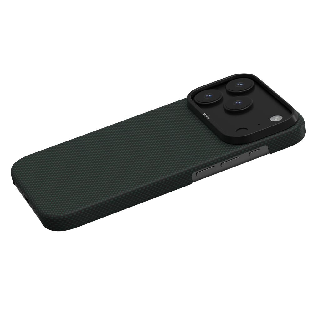 YAXO Etui na telefon Aramid Fiber Ultra Slim Case MagSafe iPhone 17 Pro Tropic Green