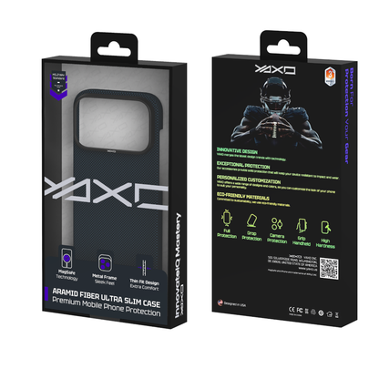 YAXO Etui na telefon Aramid Fiber Ultra Slim Case MagSafe iPhone 17 Pro Max Electric Blue