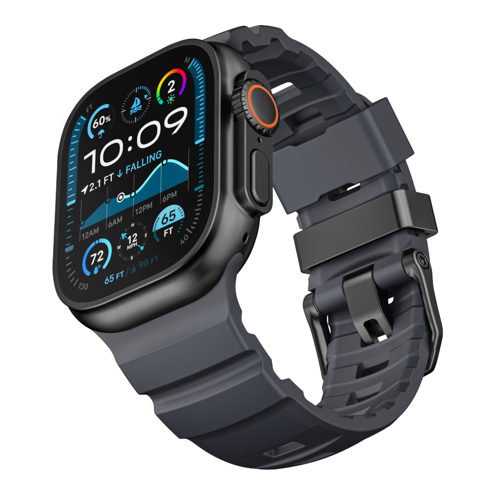YAXO Pasek do Apple Watch Rugged Evo Sport Band 44/45/46/49 mm Lava Black