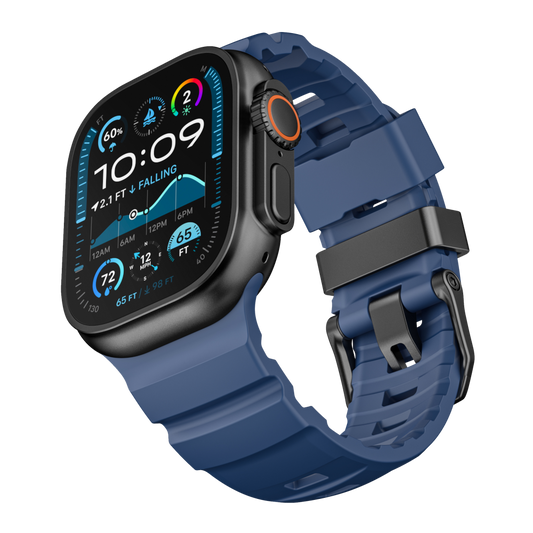 YAXO Strap for Apple Watch Rugged Evo Sport Band 44/45/46/49 mm Ocean Blue