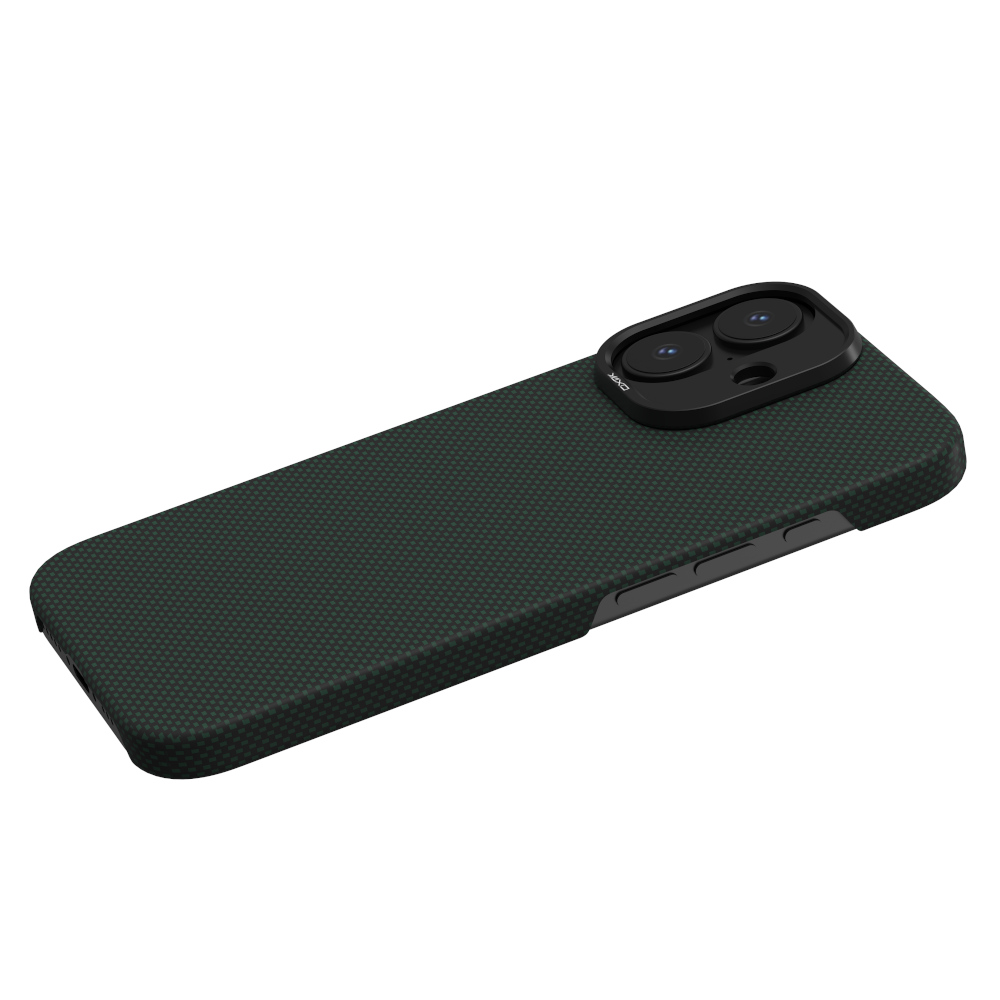 YAXO Etui na telefon Aramid Fiber Ultra Slim Case MagSafe iPhone 17 Tropic Green