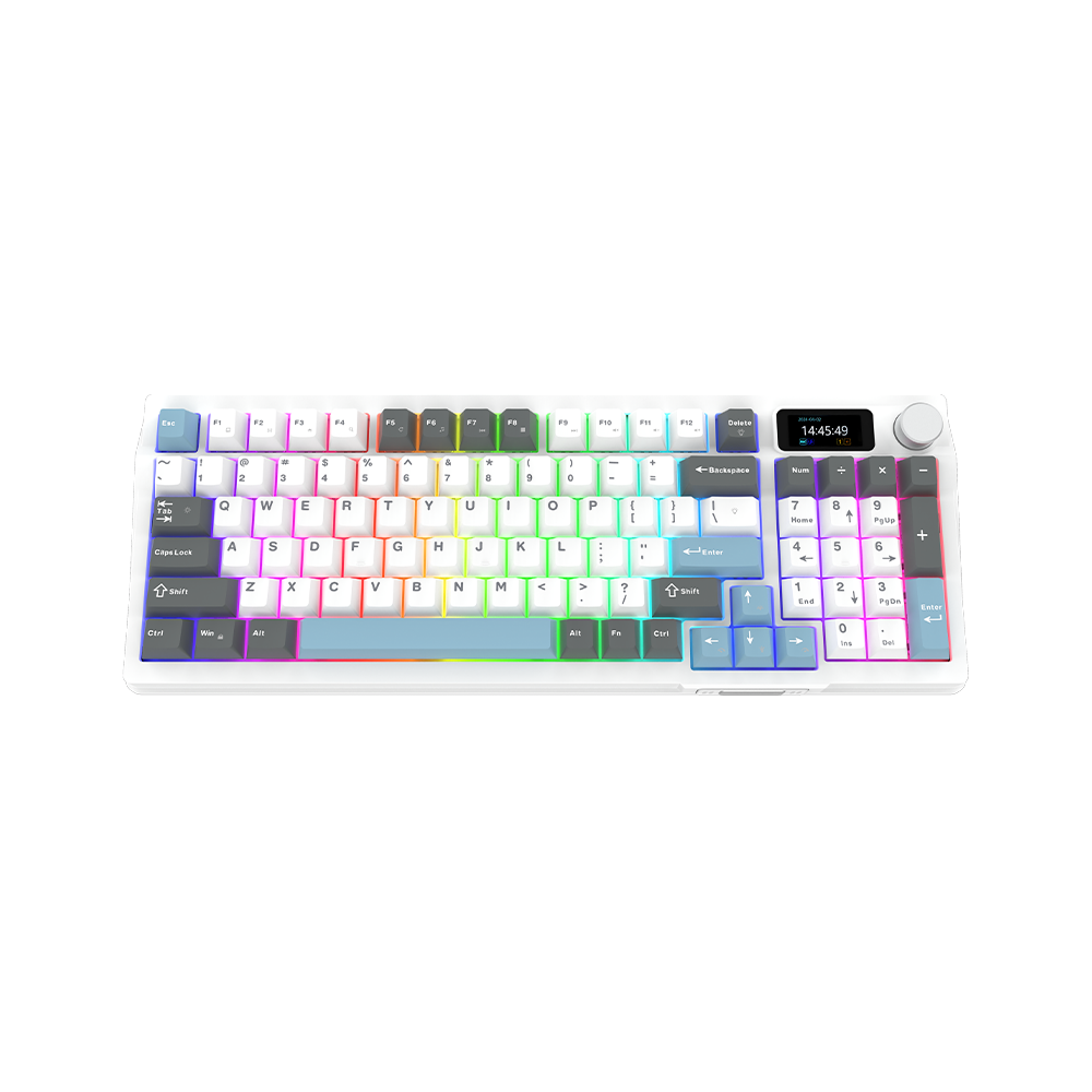 AQIRYS Klawiatura mechaniczna 96%/95 klawiszy przewodowa ATRIA white
