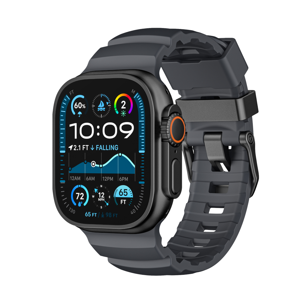 YAXO Pasek do Apple Watch Rugged Evo Sport Band 44/45/46/49 mm Lava Black