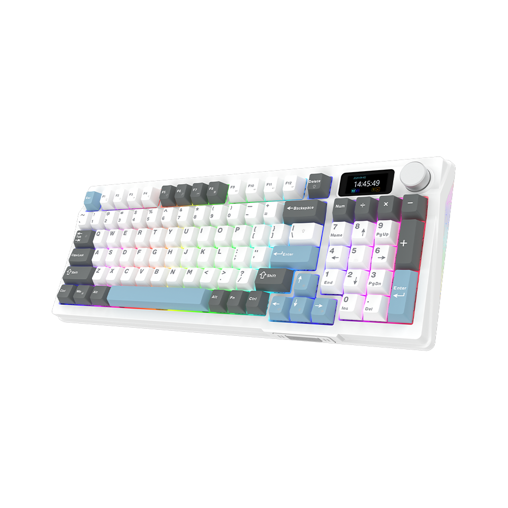 AQIRYS Klawiatura mechaniczna 96%/95 klawiszy przewodowa ATRIA white