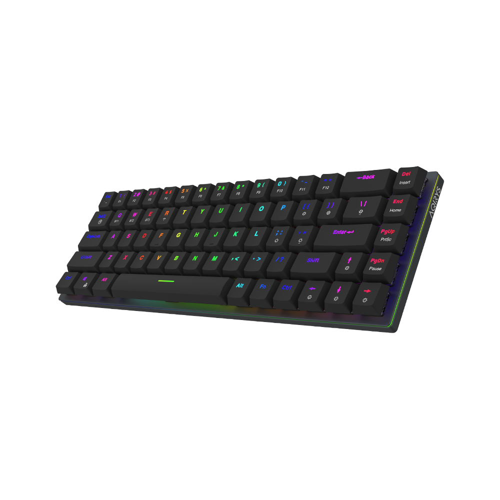 AQIRYS Klawiatura mechaniczna 65%/68 klawiszy Dual Mode: Wirelles&BT+Wired AGENA black