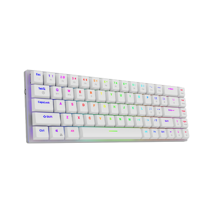 AQIRYS Klawiatura mechaniczna 65%/68 klawiszy Dual Mode: Wirelles&BT+Wired AGENA white