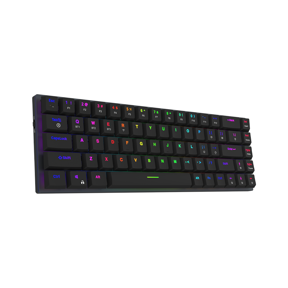 AQIRYS Klawiatura mechaniczna 65%/68 klawiszy Dual Mode: Wirelles&BT+Wired AGENA black