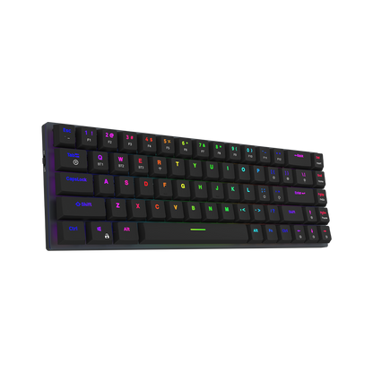 AQIRYS Klawiatura mechaniczna 65%/68 klawiszy Dual Mode: Wirelles&BT+Wired AGENA black