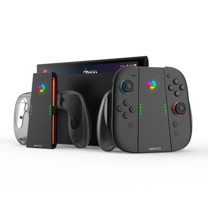 YAXO Uchwyt do Joy-Con z funkcją ładowania CHARGE GRIP SET do NS2 Techno Black