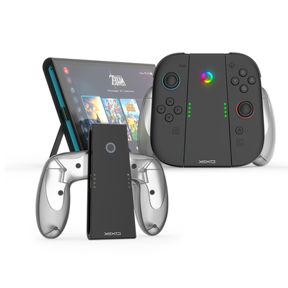 YAXO Uchwyt do Joy-Con z funkcją ładowania CHARGE GRIP SET do NS2 Techno Black