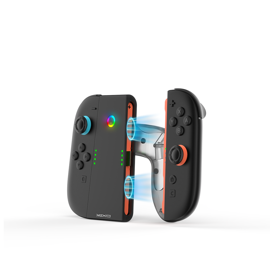 YAXO Uchwyt do Joy-Con z funkcją ładowania CHARGE GRIP SET do NS2 Techno Black