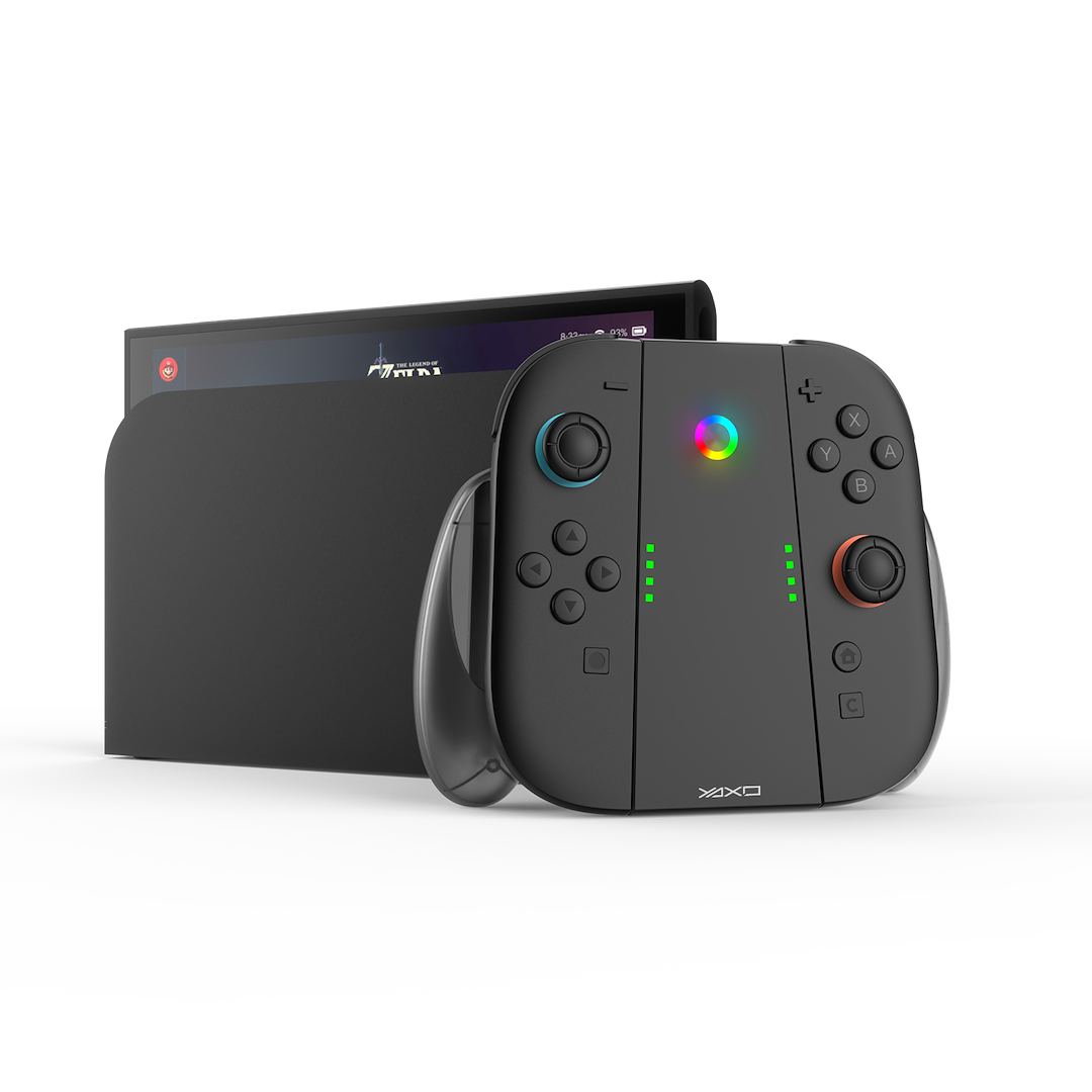 YAXO Uchwyt do Joy-Con z funkcją ładowania CHARGE GRIP SET do NS2 Techno Black