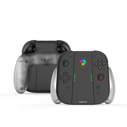 YAXO Uchwyt do Joy-Con z funkcją ładowania CHARGE GRIP SET do NS2 Techno Black