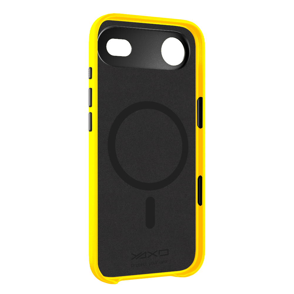YAXO Etui na telefon Leather Gear Slim Case MagSafe iPhone 17 Air Honey Yellow