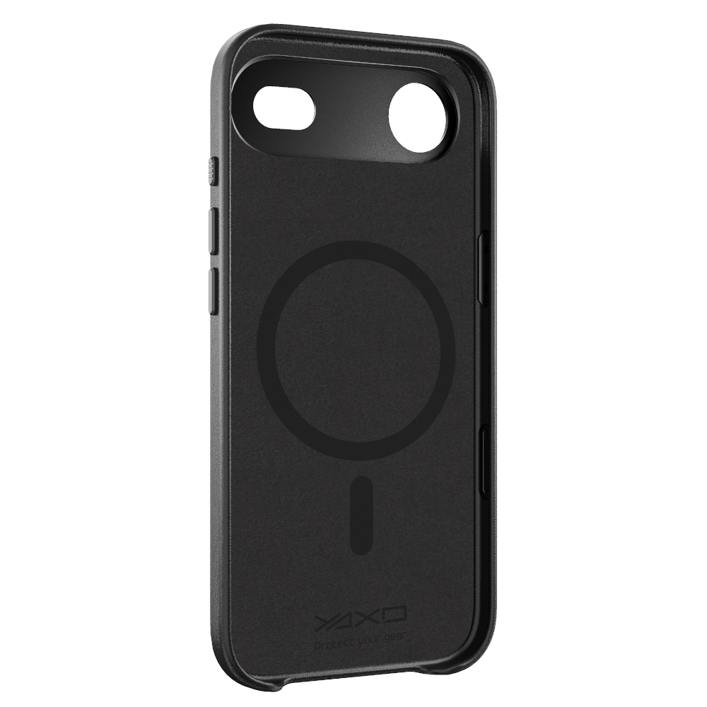 YAXO Etui na telefon Leather Gear Slim Case MagSafe iPhone 17 Air Dusty Black