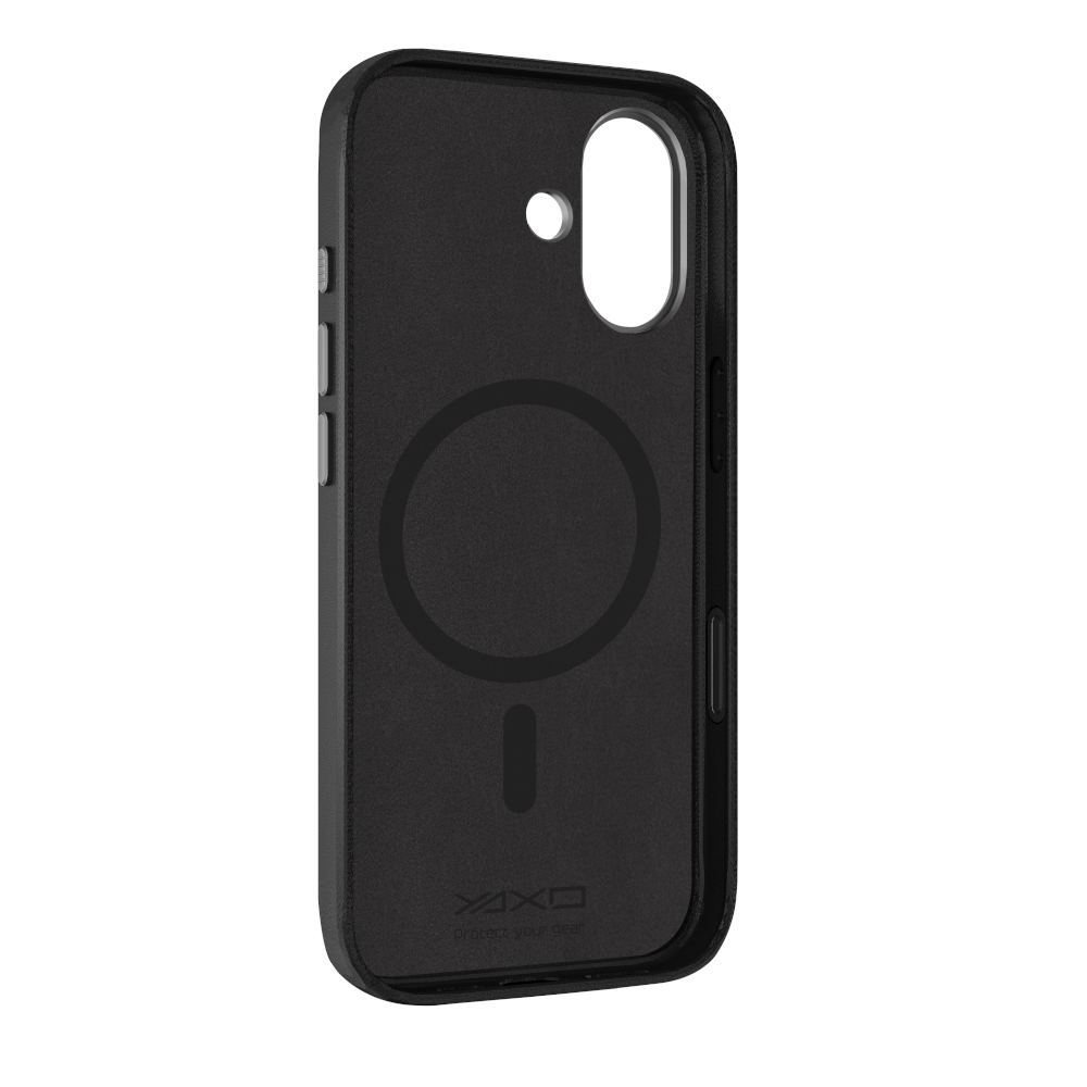 YAXO Etui na telefon Leather Gear Slim Case MagSafe iPhone 17 Dusty Black