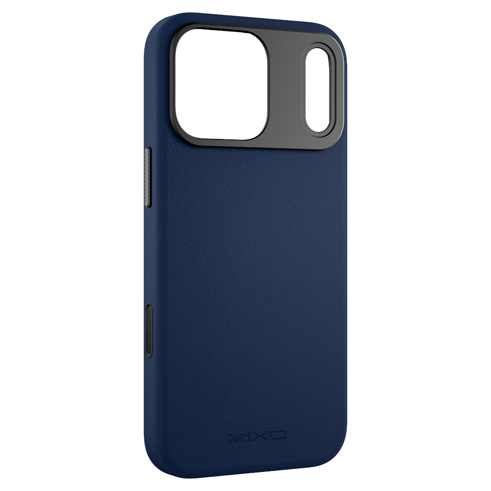 YAXO Etui na telefon Leather Gear Slim Case MagSafe iPhone 17 Pro Max Dusky Blue