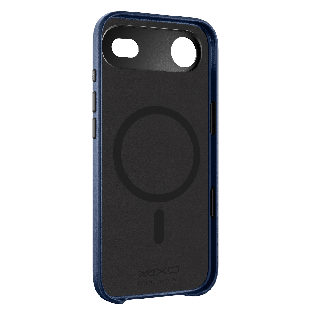 YAXO Etui na telefon Leather Gear Slim Case MagSafe iPhone 17 Air Dusky Blue