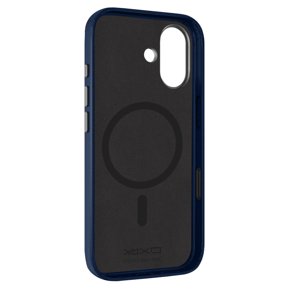 YAXO Etui na telefon Leather Gear Slim Case MagSafe iPhone 17 Dusky Blue